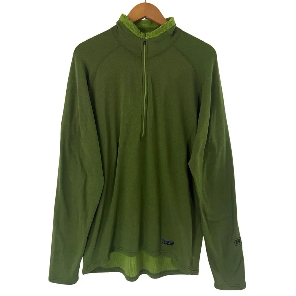 Patagonia R1 Regulator 1/4 Zip Pullover Green Men’s L Made USA Vintage